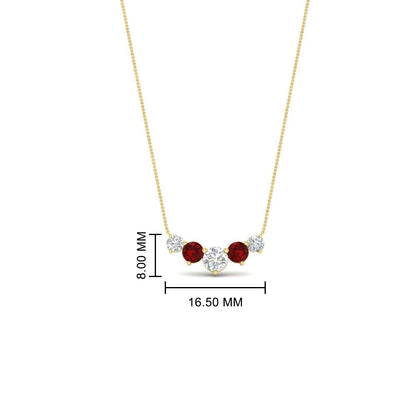 0.75 Carat Graduating Round Diamond Pendant
