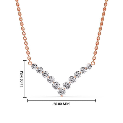 Round Graduated V-Necklace