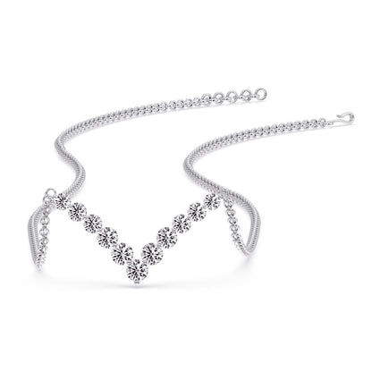Round Graduated V-Necklace