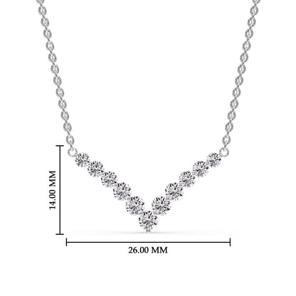 Round Graduated V-Necklace