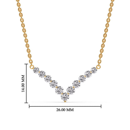 Round Graduated V-Necklace