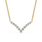Round Graduated V-Necklace