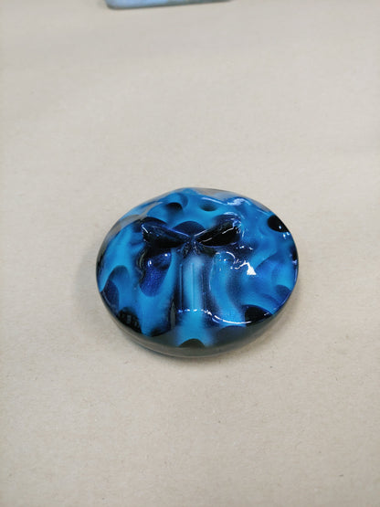 Punisher stretching through flames faux fuel cap