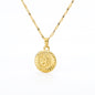 English Alphabet Disc Necklace Women And Men