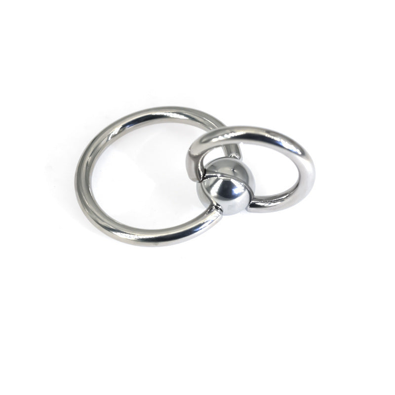 3x24mm Double Ring Pure Titanium Steel Male Piercing Large Inner Diameter Piercing Jewelry