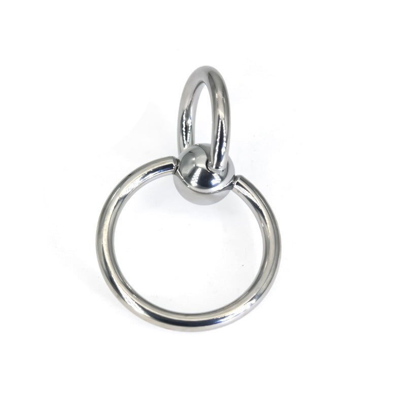 3x24mm Double Ring Pure Titanium Steel Male Piercing Large Inner Diameter Piercing Jewelry