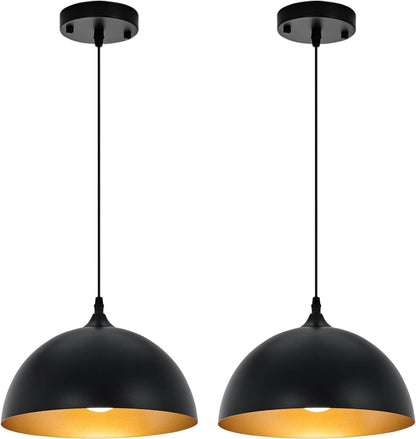 2 Farmhouse Dome Pendant Lights