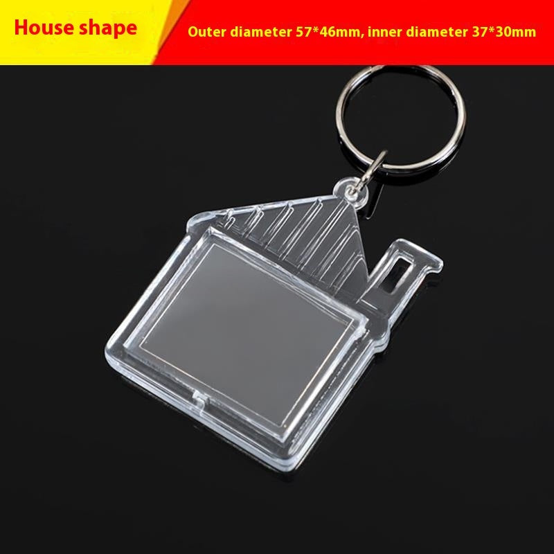 Fashion Transparent Acrylic Keychain Empty Shell