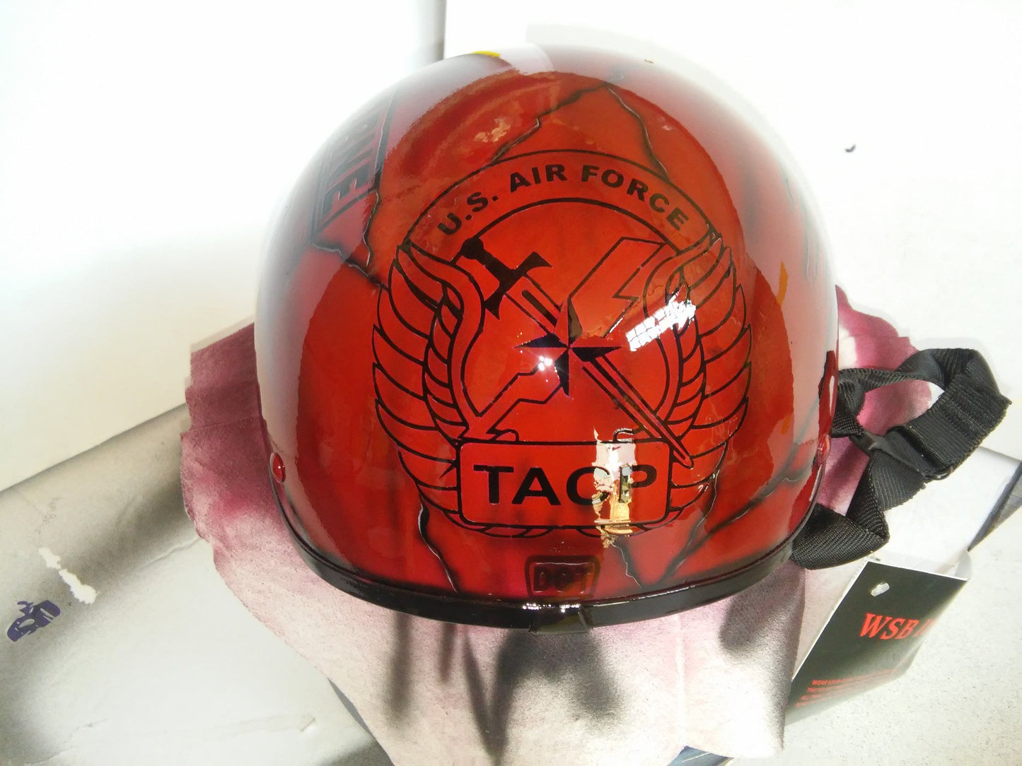 Crimson Tide and Military themed helmet