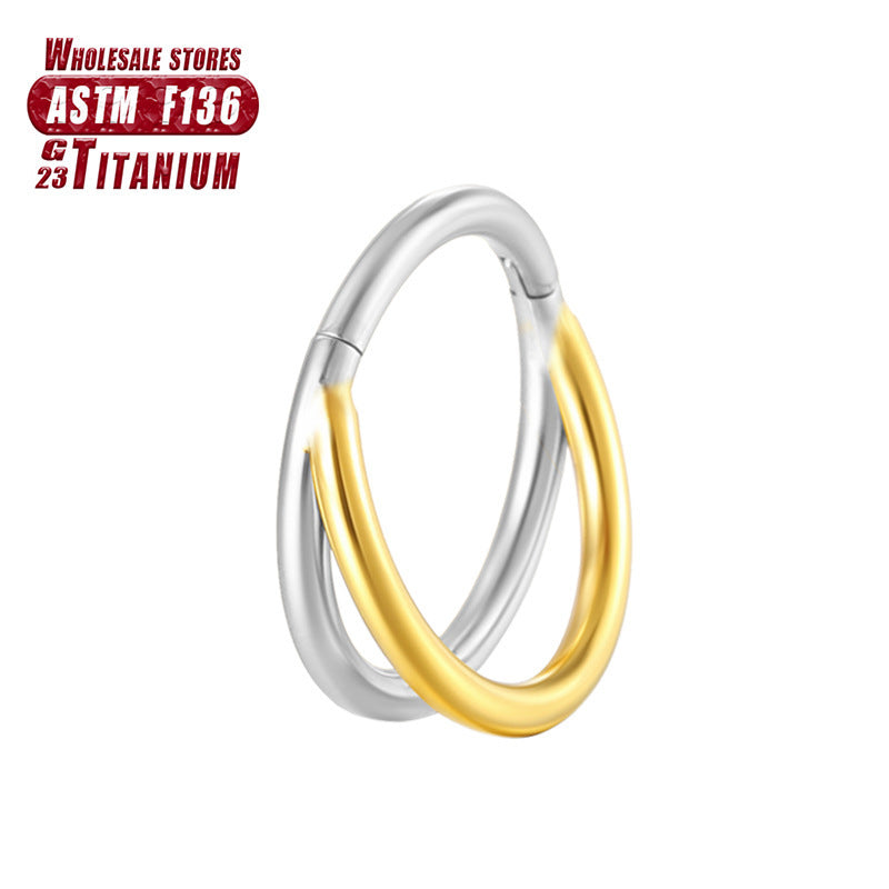 F136 Titanium Alloy Fork Nose Ring Human Body Puncture Ornament