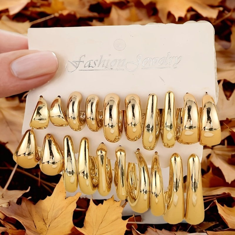 Women's Resin Geometric Combination Earrings