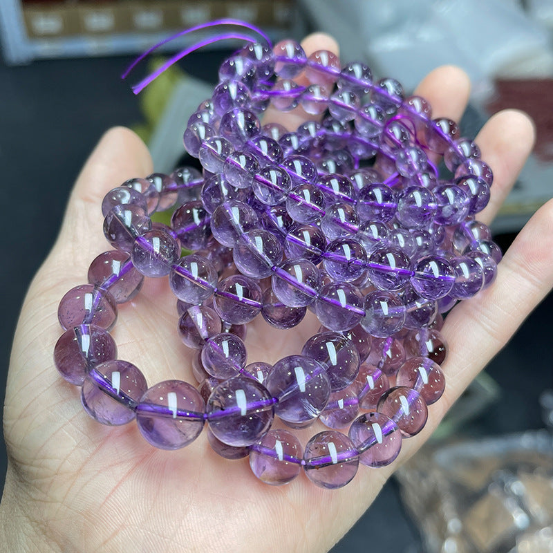 Natural Brazilian Iced Amethyst Bracelet For Girls