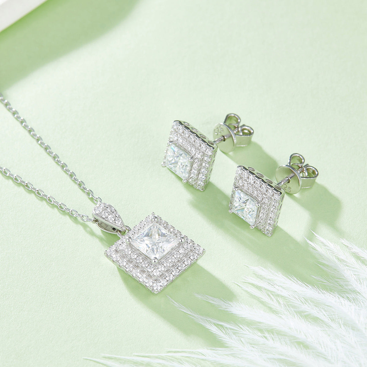 Luxury S925 Sterling Silver Jewelry Suit