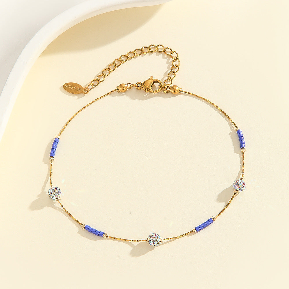 Bead Fashion Personality Stainless Steel Anklets