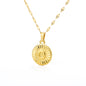 English Alphabet Disc Necklace Women And Men