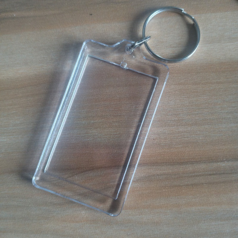 Fashion Transparent Acrylic Keychain Empty Shell