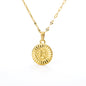 English Alphabet Disc Necklace Women And Men