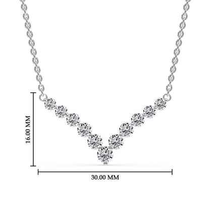 Round Graduated V-Necklace