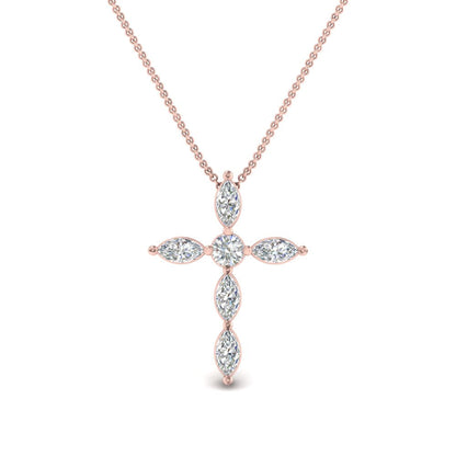 1 Ct. Marquise Diamond Cross Pendant