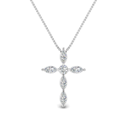 1 Ct. Marquise Diamond Cross Pendant