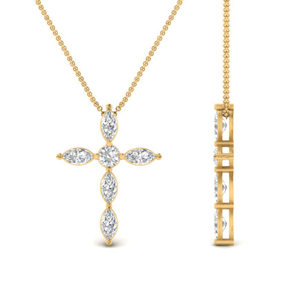 1 Ct. Marquise Diamond Cross Pendant
