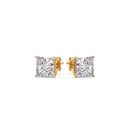 Princess-Cut Diamond Solitaire Stud Earrings [IGI Certified]