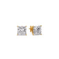 Princess-Cut Diamond Solitaire Stud Earrings [IGI Certified]