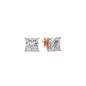 Princess-Cut Diamond Solitaire Stud Earrings [IGI Certified]