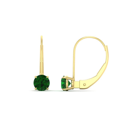 1 Carat Round Diamond Lever Back Earrings