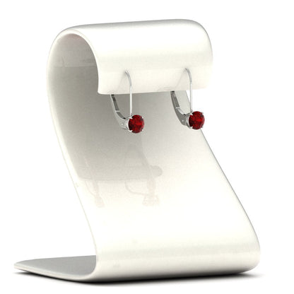 1 Carat Round Diamond Lever Back Earrings