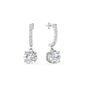 1 Carat Solitaire Diamond Drop Earrings