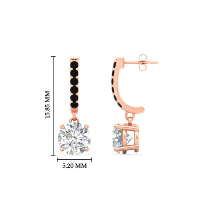 1 Carat Solitaire Diamond Drop Earrings