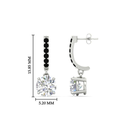 1 Carat Solitaire Diamond Drop Earrings