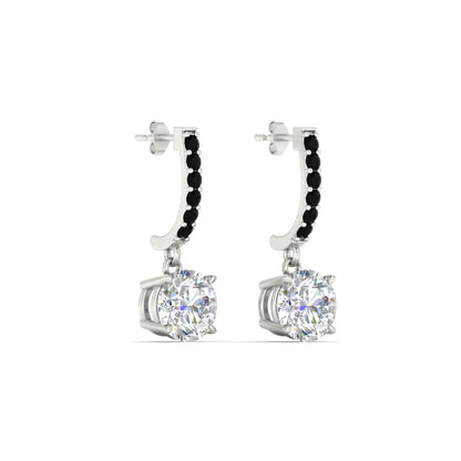 1 Carat Solitaire Diamond Drop Earrings