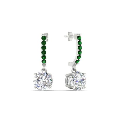 1 Carat Solitaire Diamond Drop Earrings