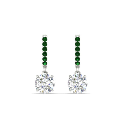 1 Carat Solitaire Diamond Drop Earrings