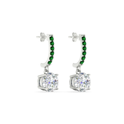 1 Carat Solitaire Diamond Drop Earrings