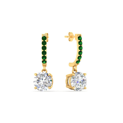 1 Carat Solitaire Diamond Drop Earrings