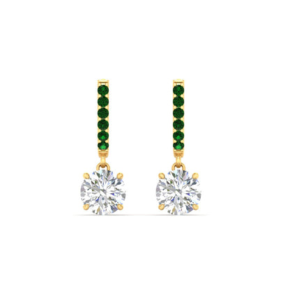 1 Carat Solitaire Diamond Drop Earrings