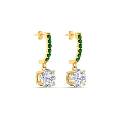1 Carat Solitaire Diamond Drop Earrings