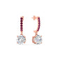 1 Carat Solitaire Diamond Drop Earrings