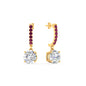 1 Carat Solitaire Diamond Drop Earrings