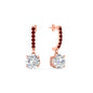 1 Carat Solitaire Diamond Drop Earrings