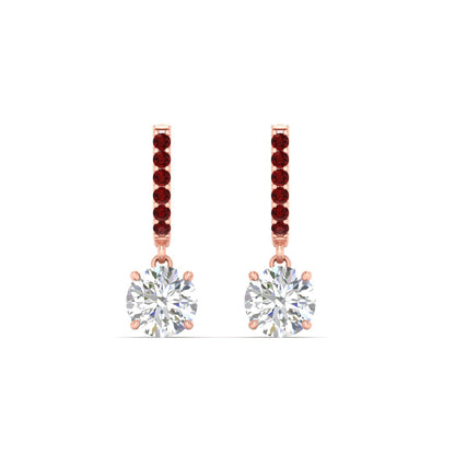 1 Carat Solitaire Diamond Drop Earrings