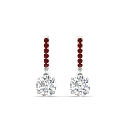 1 Carat Solitaire Diamond Drop Earrings