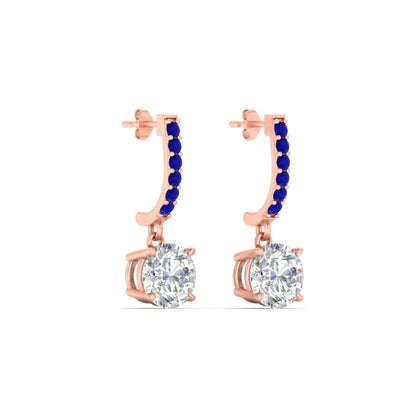 1 Carat Solitaire Diamond Drop Earrings