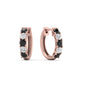 1 Carat Sparkle Five Stone Hoop Earrings