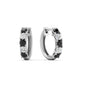 1 Carat Sparkle Five Stone Hoop Earrings