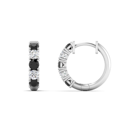 1 Carat Sparkle Five Stone Hoop Earrings