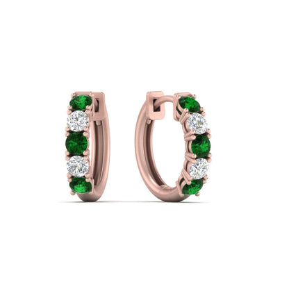 1 Carat Sparkle Five Stone Hoop Earrings